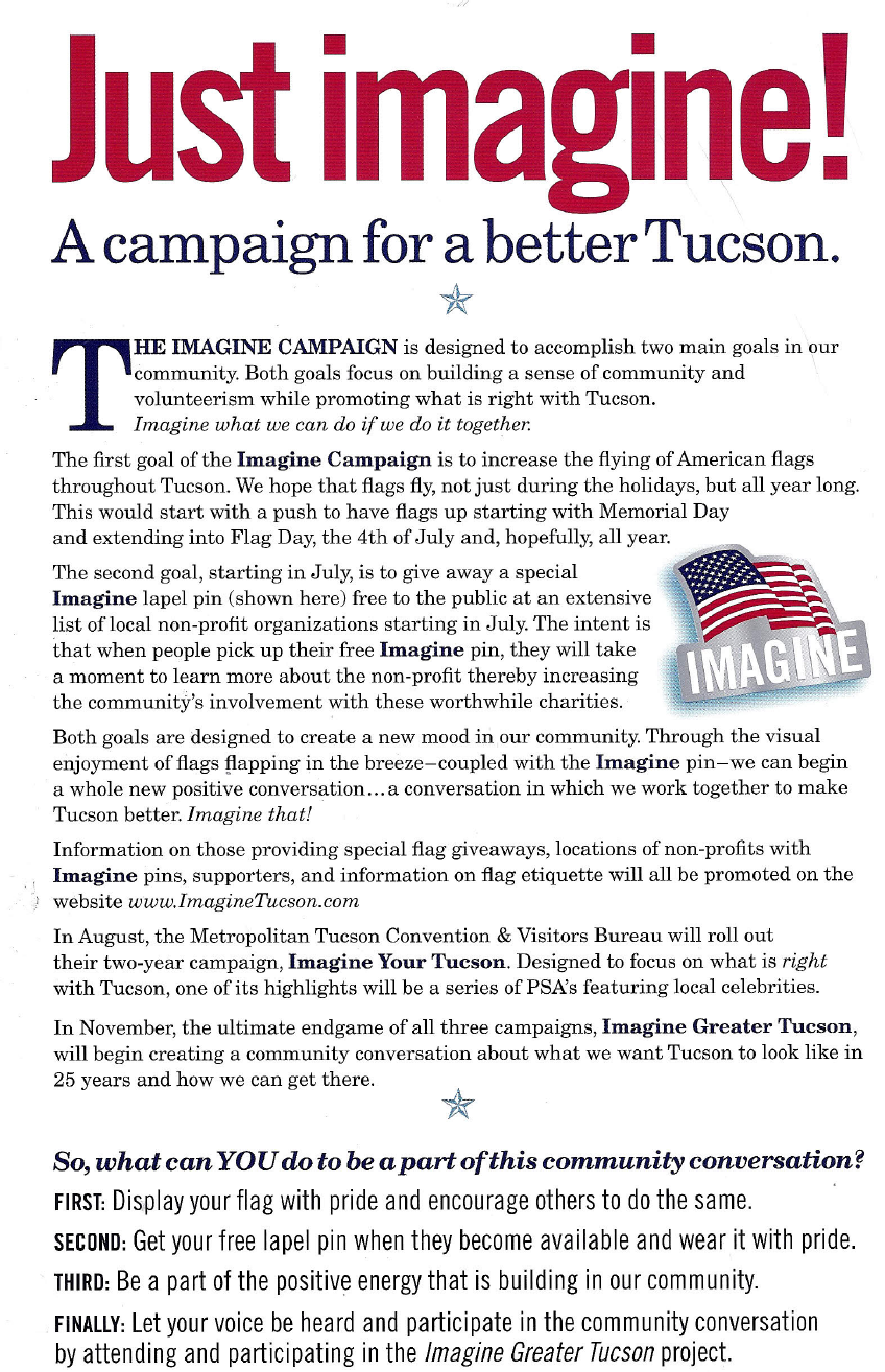Just Imagine! A campaign for a better Tucson.