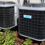 hvac split system outside a home