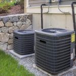 hvac split system outside a home