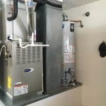in home hvac unit and a water heater