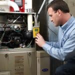 Temco hvac technician working on a unit